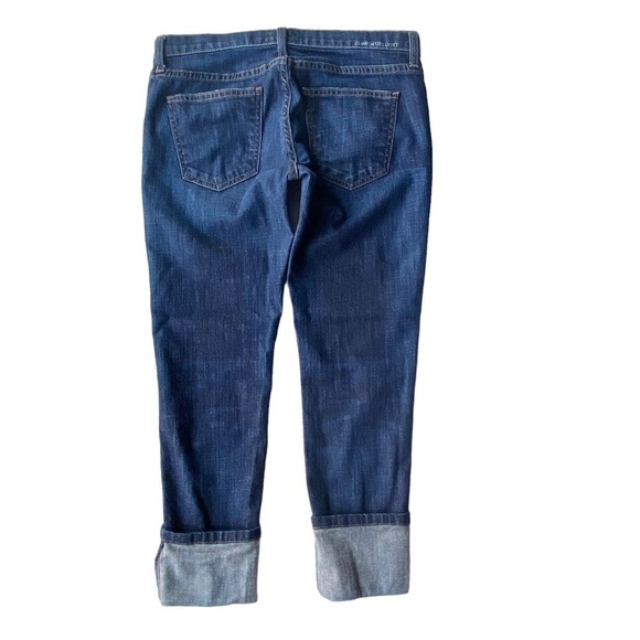 Current Elliot Jeans Size 27 The Beatnik Cuffed Ankle Crop Columbus Blue Wash - Picture 2 of 10